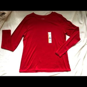 TIME and TRU long sleeve red T-shirt size Medium